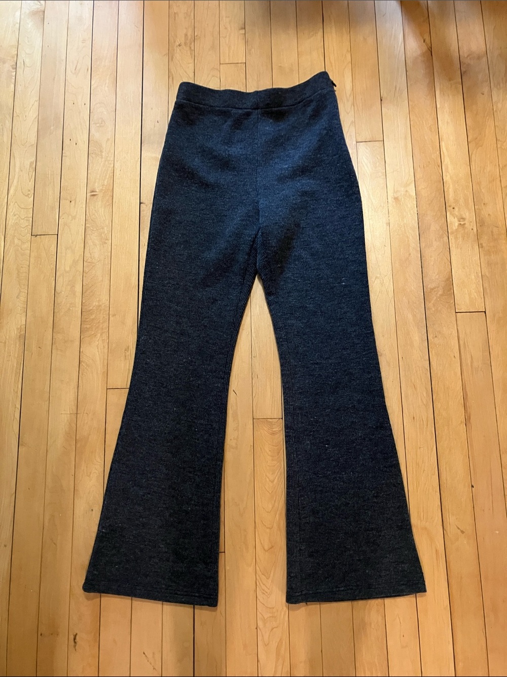 Moon River Knit Gray Bootcut Flare Pants Size Medium